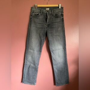 MOTHER Gray Ankle & Cropped Jeans